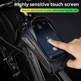 NEWBOLER Bike Bag 2L Frame Front Tube Cycling Bag Bicycle Waterproof Phone Case Holder 7.2Inches Touchscreen Bag Accessorie