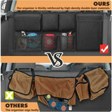 Universal Car Trunk Organizer Large Capacity Oxford Cloth Rear Seat Storage Cargo Rack Removable Seat Back Hanging Organizer