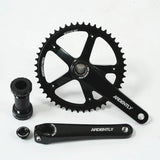 Ardently Hollowtech Crankset, Fixie Crank, Single Speed Fixed Gear Bike, Track Bicycle Chainwheel, 48T, 165mm, 144BCD Bike Parts