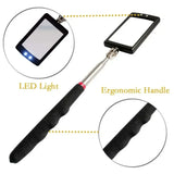 Inspection Mirror LED Light Telescoping Mirrors 360 Rotation Mechanic Tools Magnetic Mirror Telescopic Handle Repairing Tools