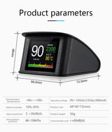 P10 PRO Car OBD2 Head Up Display Digital Speedometer On Board Computer Overspeed Alarm Engine Fault Code Electronic Accessories