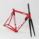 Fixed Gear Bike Frame, Aluminum Fixie Frameset, Carbon Fork, Single Speed Track, High Quality Bicycle Parts, 700C, 53cm, 55cm