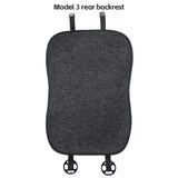 Car Flax Seat Pad Cover Comfortable Non-slip Breathable Front Rear Seatback Cushion For Tesla Model 3 Model Y