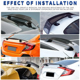 47" GT Style Carbon Fiber Black Look Universal Use Rear Trunk Lid Car Spoiler Wings For Mostly Sedan Coupe Vehicles