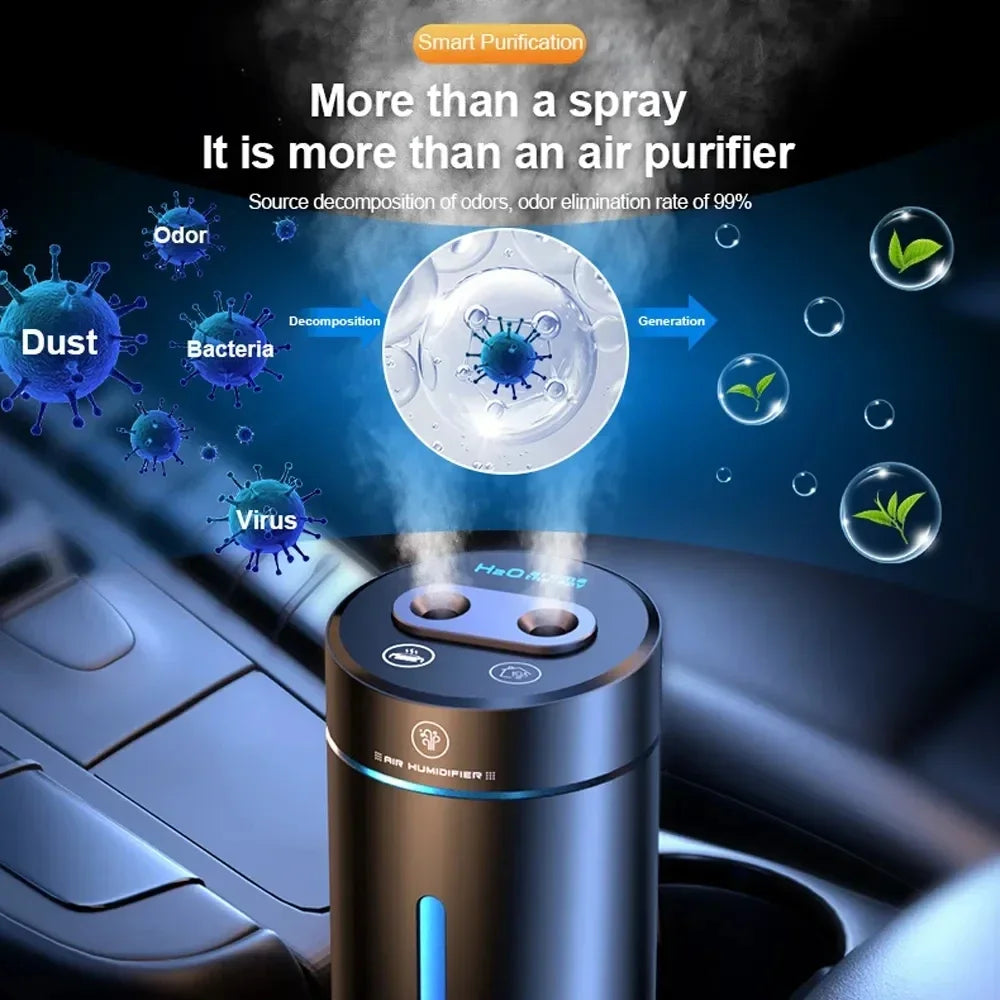 Car Air Freshener USB Charge Aroma Humidifier Mini Essential Oil Diffuser Car Flavoring Aromatherapy Interior Car Accessories