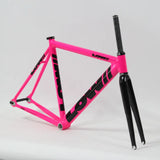 Fixed Gear Bike Frame, Aluminum Fixie Frameset, Carbon Fork, Single Speed Track, High Quality Bicycle Parts, 700C, 53cm, 55cm