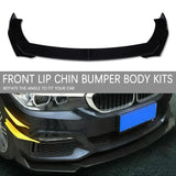 4/5PCS Universal Car Front Bumper Lip Body Kit Spoiler Canard Splitter Diffuser Carbon Fiber For bmw e90 For golf 5 For mazda 3