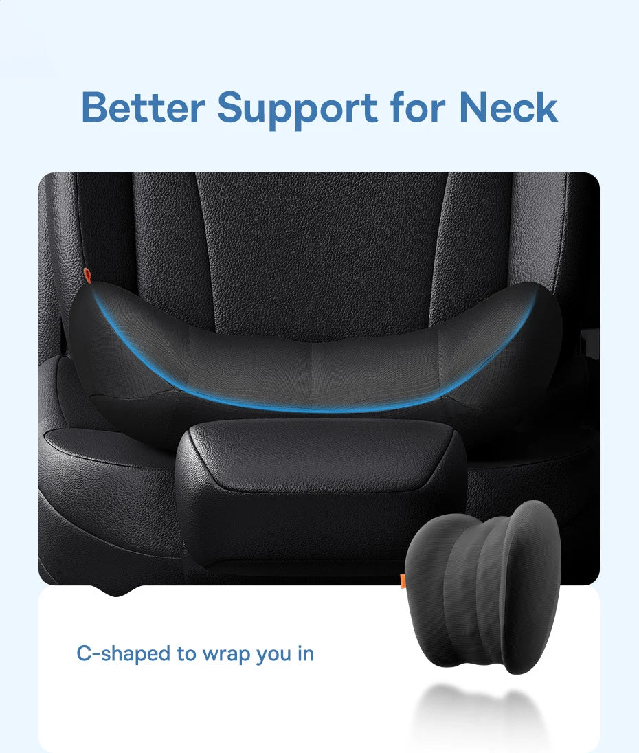 Baseus Car Cooling Headrest Lumbar Pillow 3D Memory Foam Neck Waist Pillow Seat Breathable Ergonomic Design Neck Lumbar Cushion