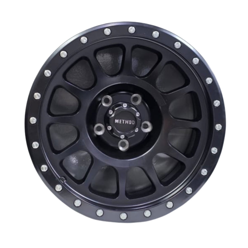 1993 17" 9 5x127 Matt Black Alloy Wheel with Chrome Rivets and ET12 Offset (Set of 4)
